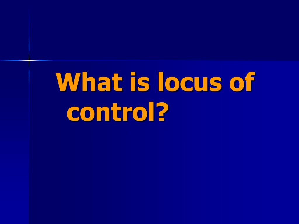 Locus of control что это