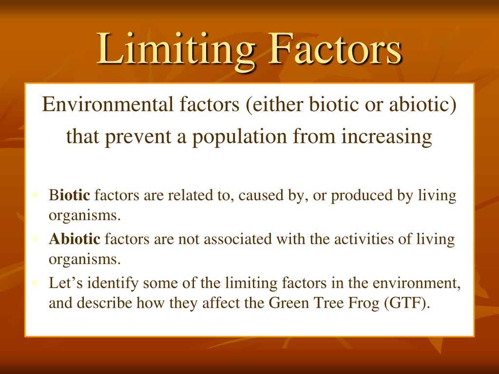 PPT Limiting Factors in an Ecosystem PowerPoint Presentation, free