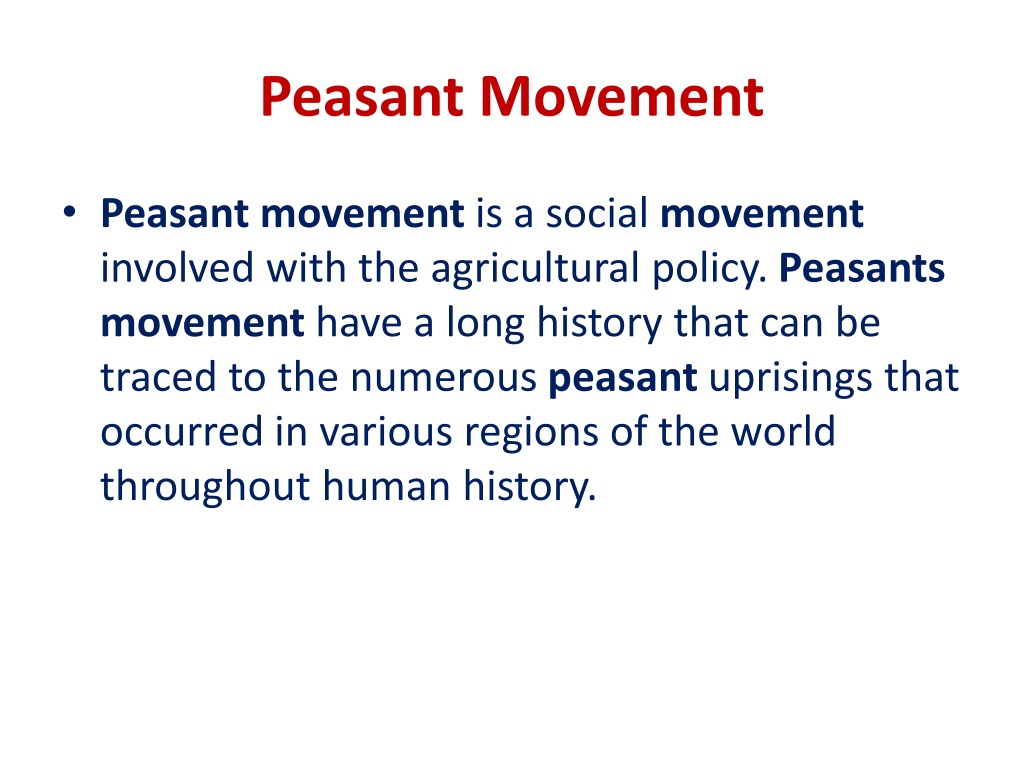 Ppt Peasant Movements In India Powerpoint Presentation Free Download