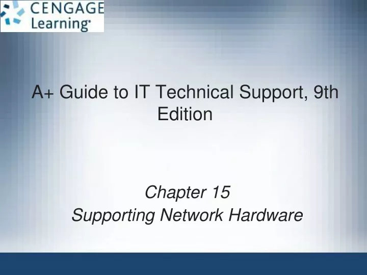 a guide to it technical support 9th edition n.