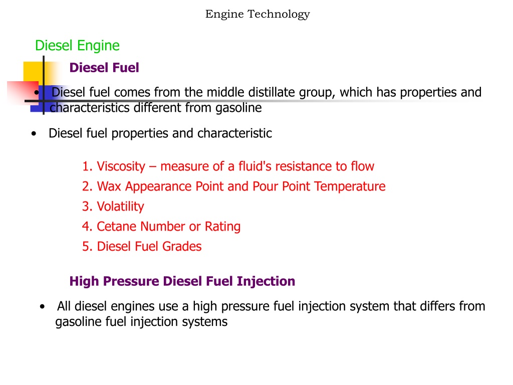 Properties of Diesel Fuel - www.