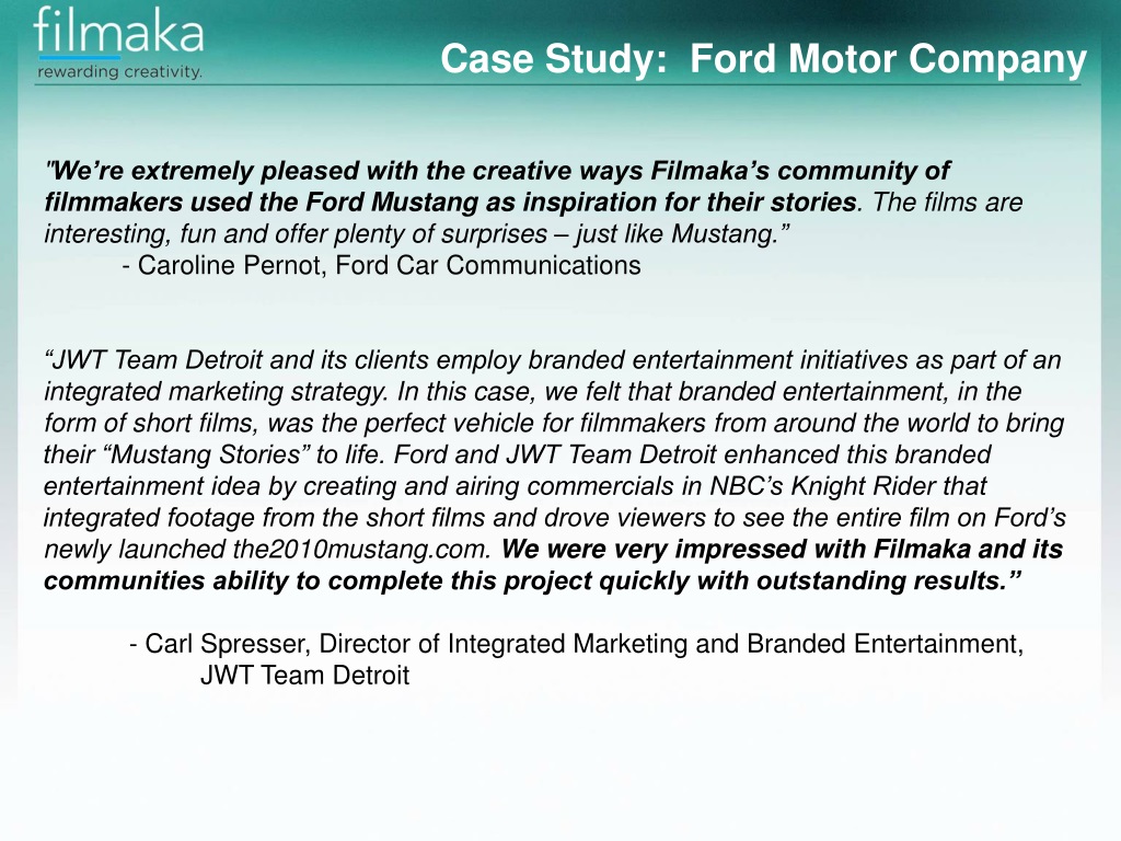 ford motor company case study strategic management