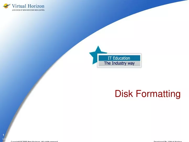 disk formatting n.