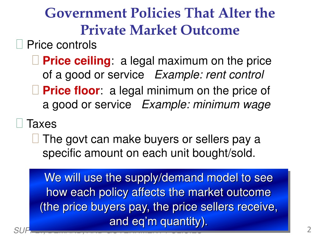PPT - Supply, Demand, and Government Policies PowerPoint Presentation ...