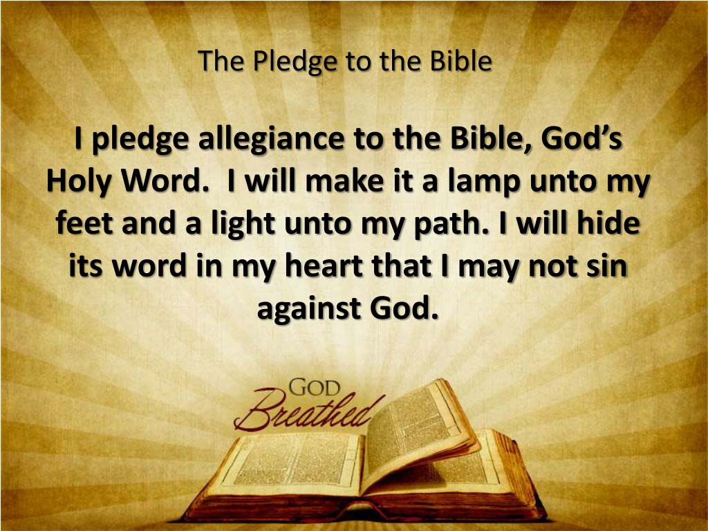 PPT The Pledge to the Bible PowerPoint Presentation, free download