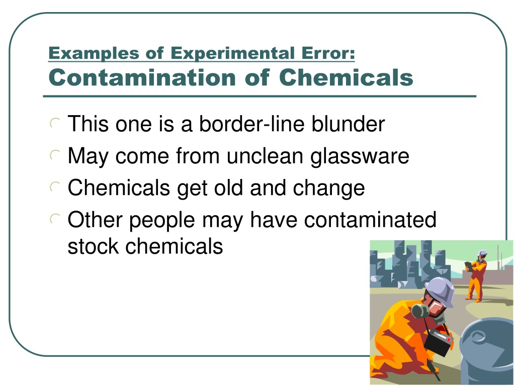 experimental error definition environmental science