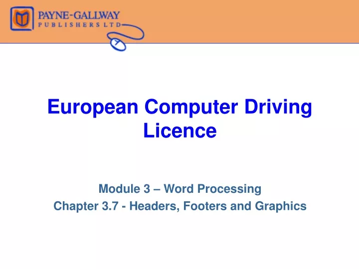 european computer driving licence n.