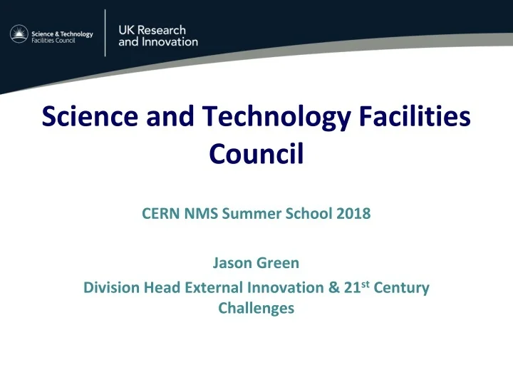 PPT Science and Technology Facilities Council PowerPoint Presentation