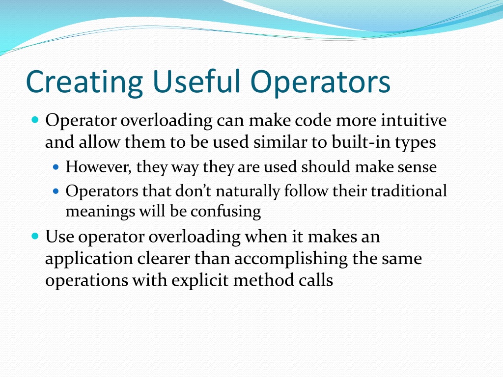 PPT - Operator overloading PowerPoint Presentation, free download -  ID:3484284