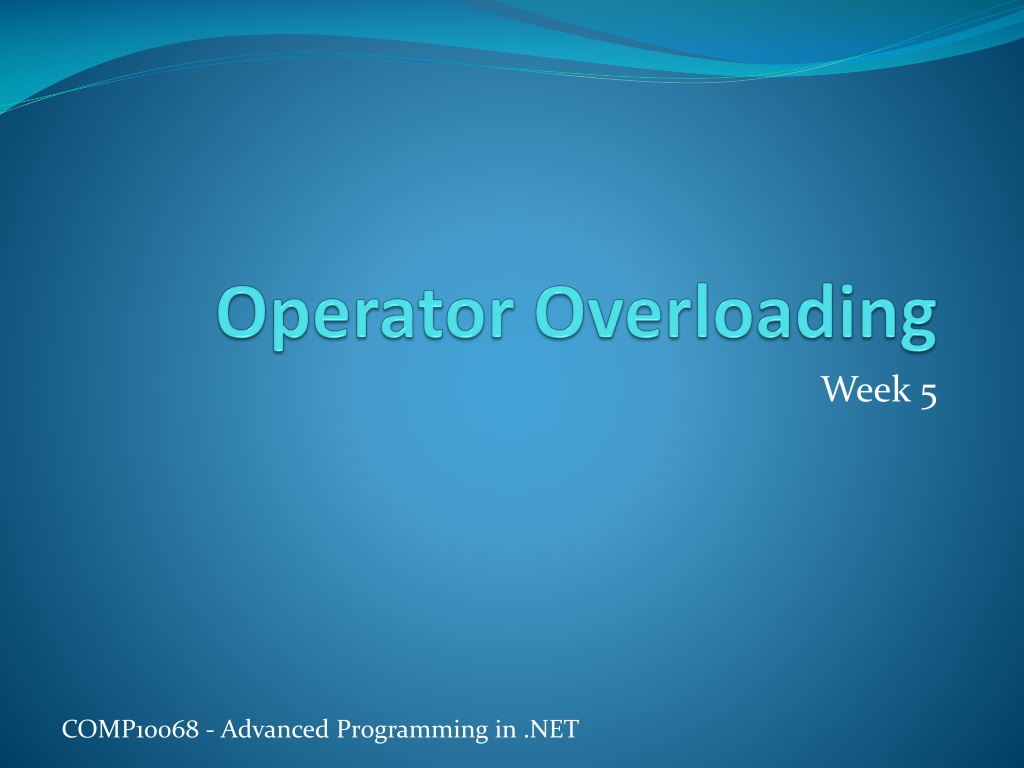 Overloading Operator MySting Example - ppt download