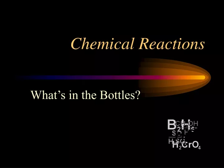 chemical reactions n.