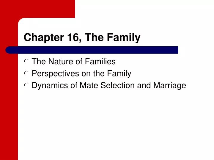 chapter 16 the family n.