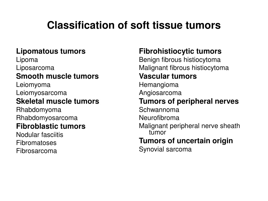 Ppt Musculoskeletal Pathology Part Iii Soft Tissue Tumours Powerpoint