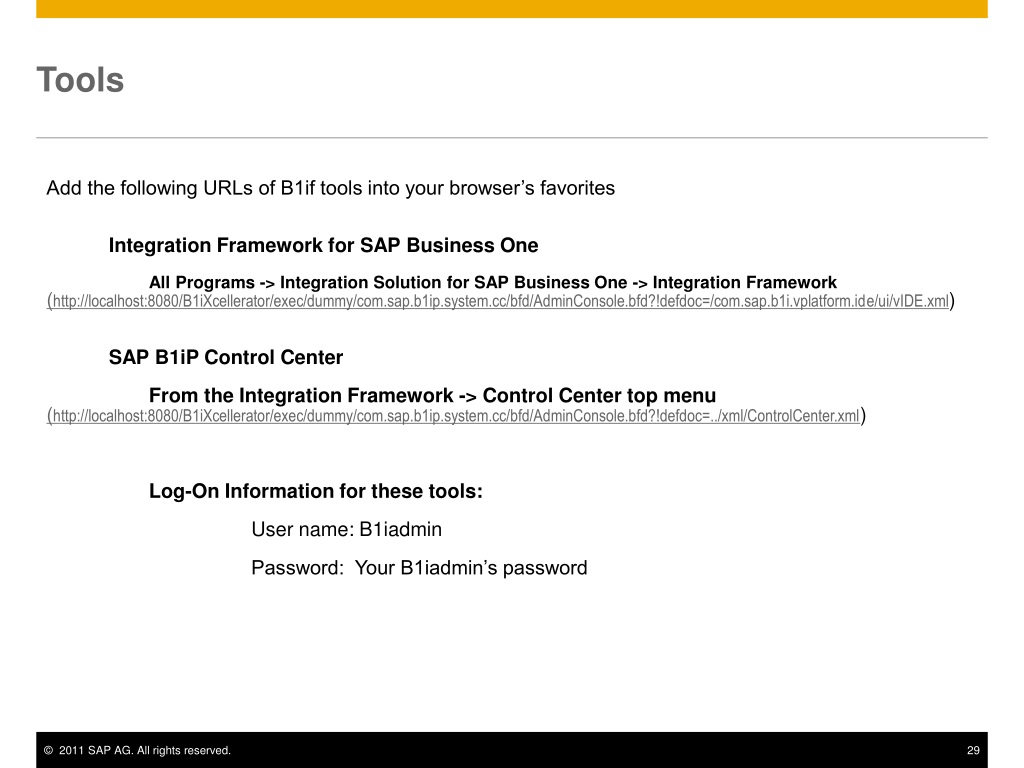 PPT - SAP Business One Integration Framework (B1if) Training PowerPoint ...