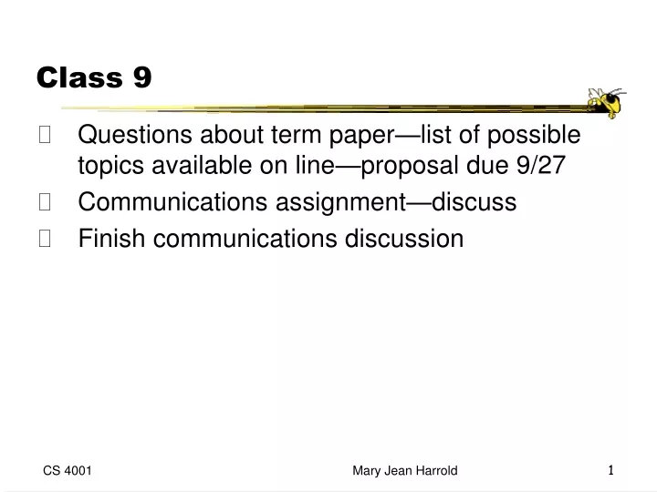 topics for presentation class 9