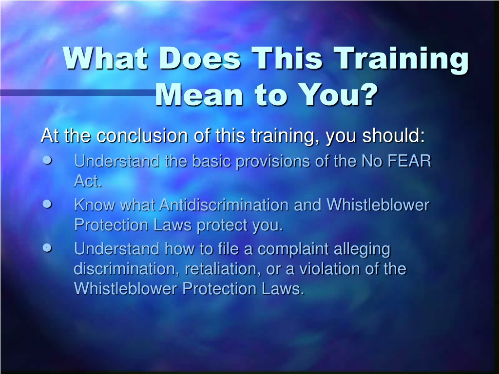 PPT No FEAR Act Training PowerPoint Presentation, free download ID