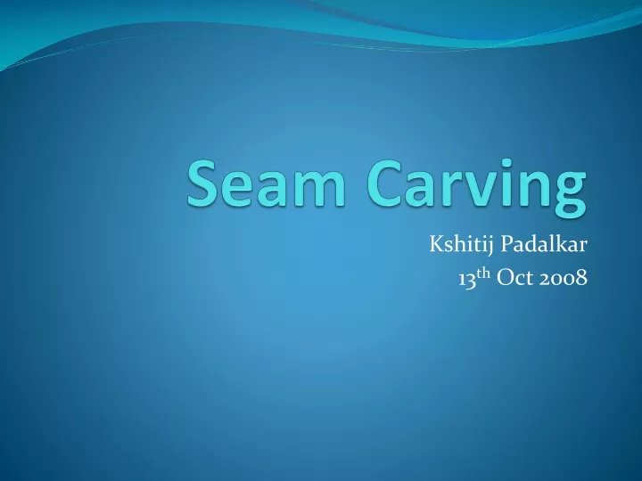 seam carving n.