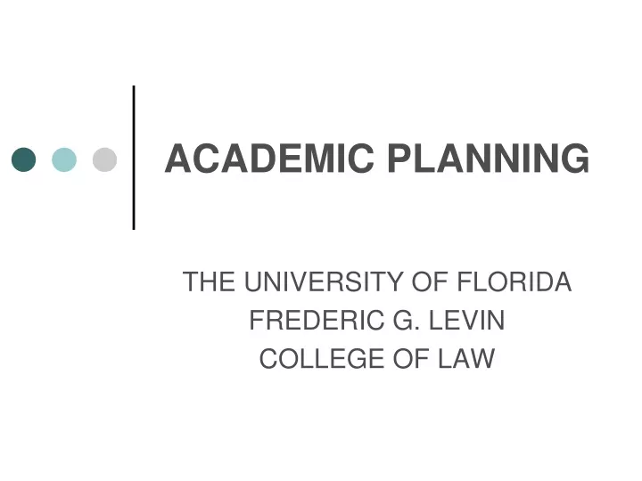 academic planning n.