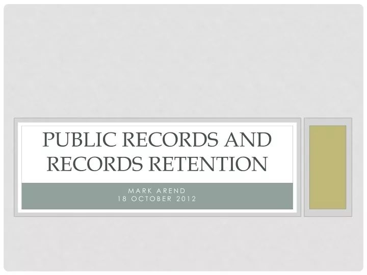 public records and records retention n.