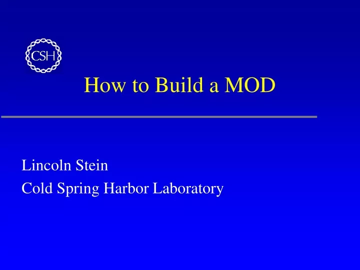 how to build a mod n.
