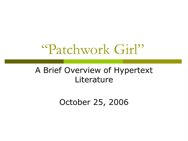 patchwork girl n.