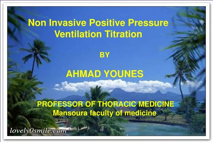 non invasive positive pressure ventilation n.