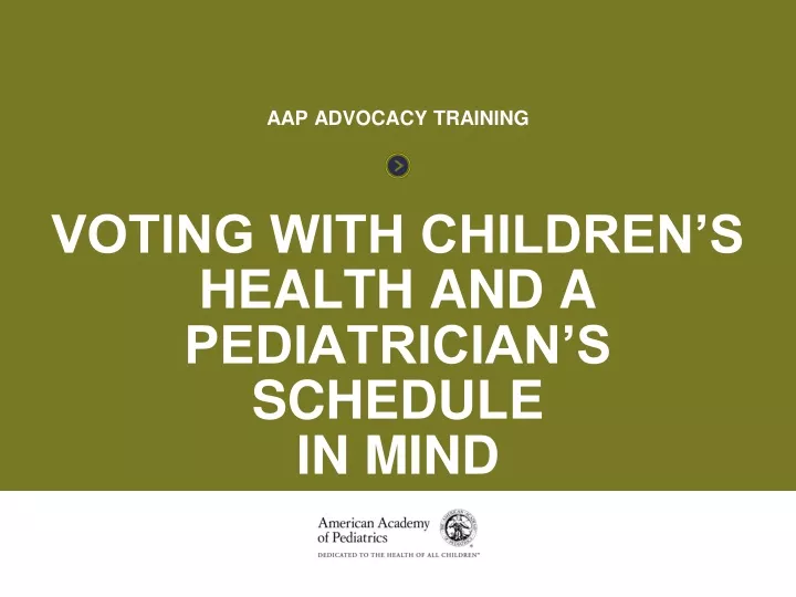 PPT AAP ADVOCACY TRAINING PowerPoint Presentation, free download ID
