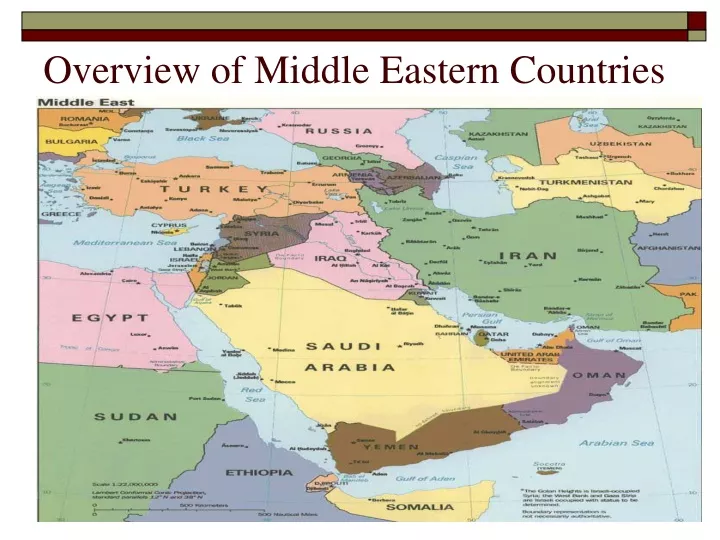 overview of middle eastern countries n.