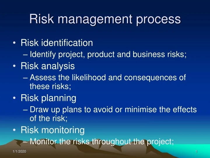 PPT - R isk management process PowerPoint Presentation, free download ...