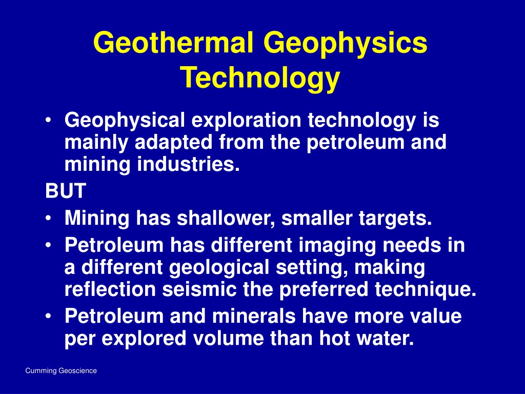 PPT - Geophysical Exploration For Geothermal Resources PowerPoint ...