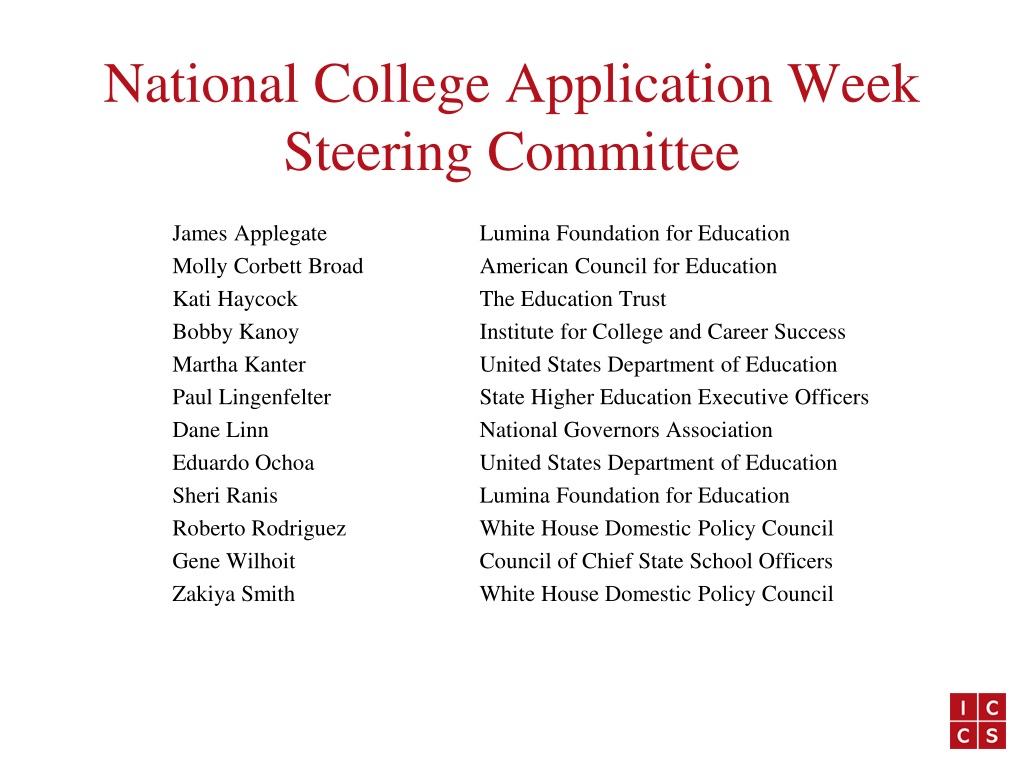 PPT National College Application Week PowerPoint Presentation, free