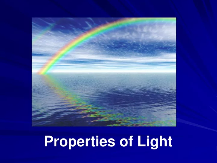 investigating the properties of light ppt
