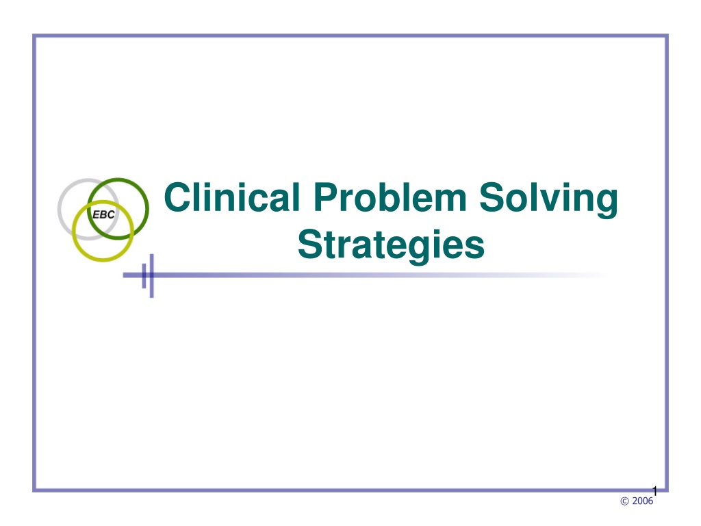 clinical problem solving exercise