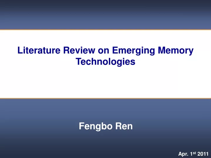 literature review emerging technologies