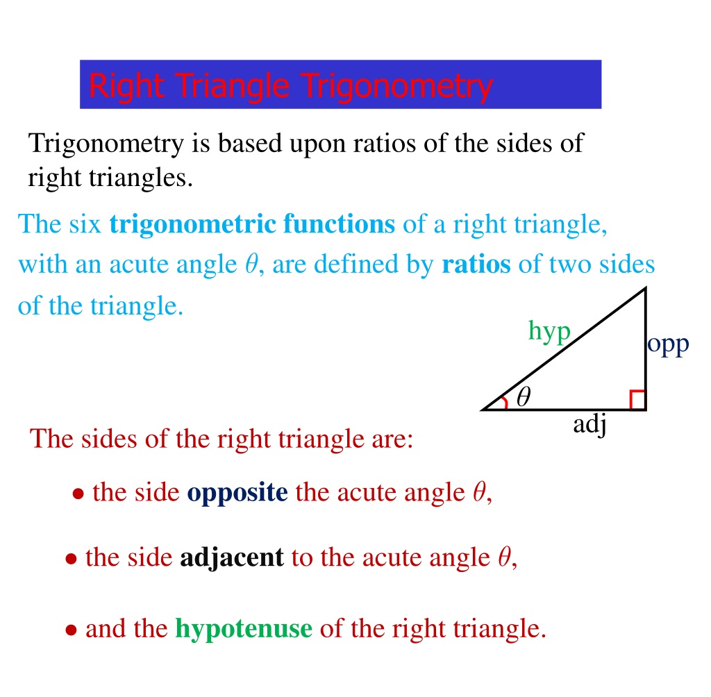 PPT - Right Triangle Trigonometry PowerPoint Presentation, free