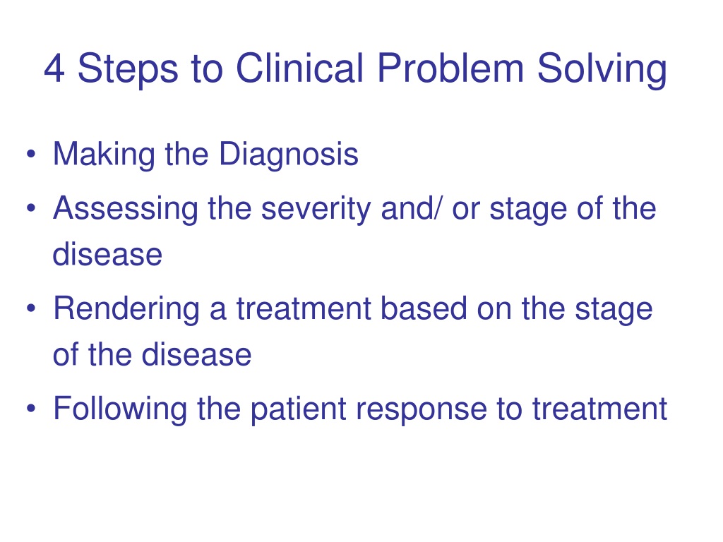 examples of clinical problem solving