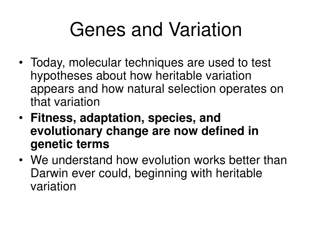 PPT - Genes And Variation PowerPoint Presentation, Free Download - ID ...