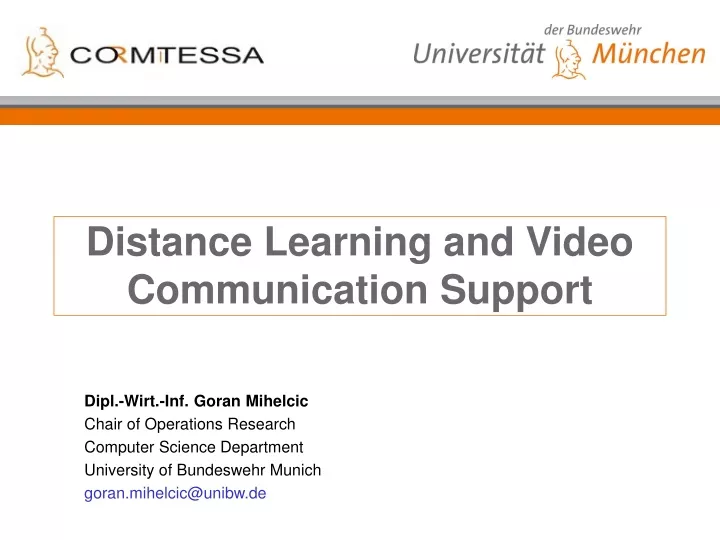 distance learning and video communication support n.