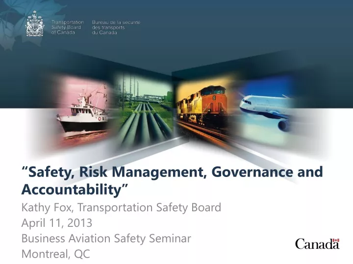 safety risk management governance and accountability n.