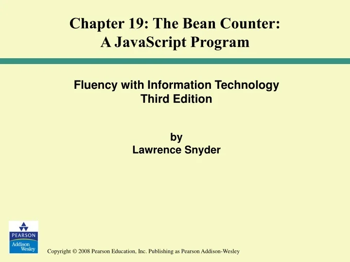 PPT Fluency with Information Technology Third Edition by Lawrence