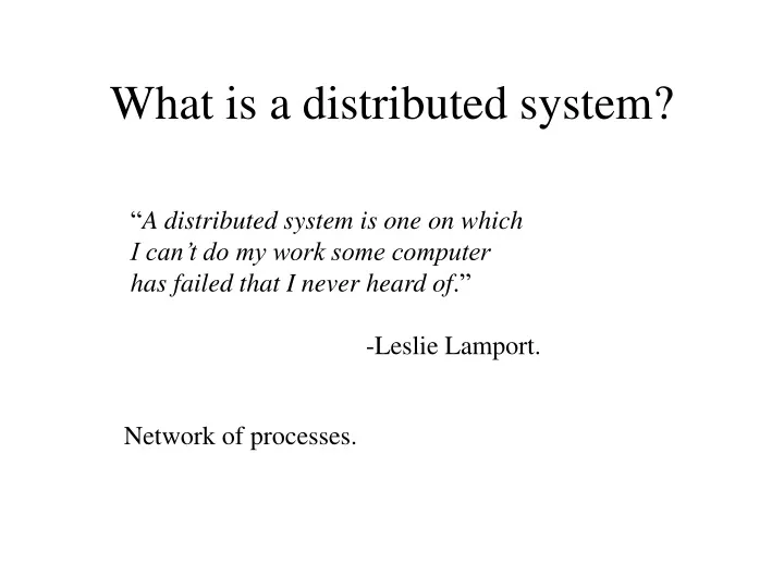 what is a distributed system n.