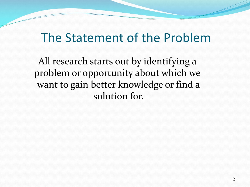 PPT - Writing an Effective Problem Statement for Your Dissertation ...