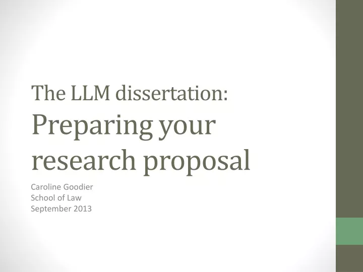 what is dissertation in llm