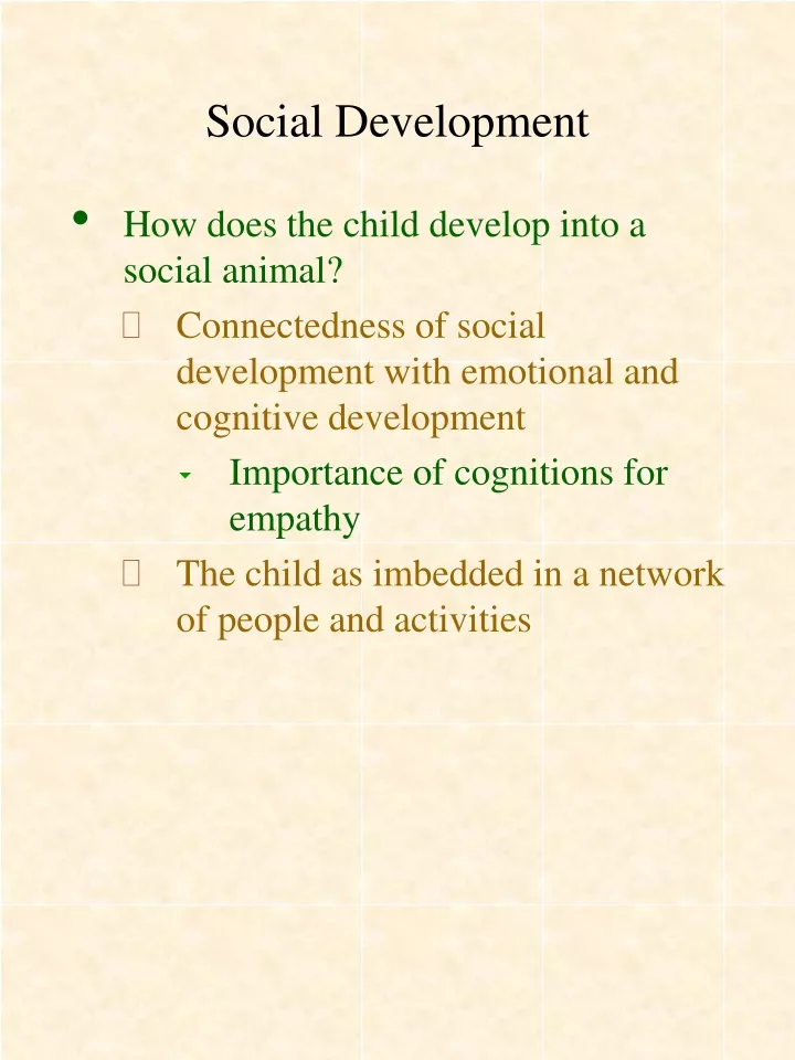 social development n.