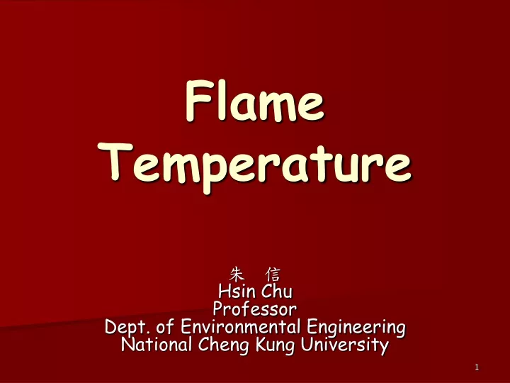flame temperature n.