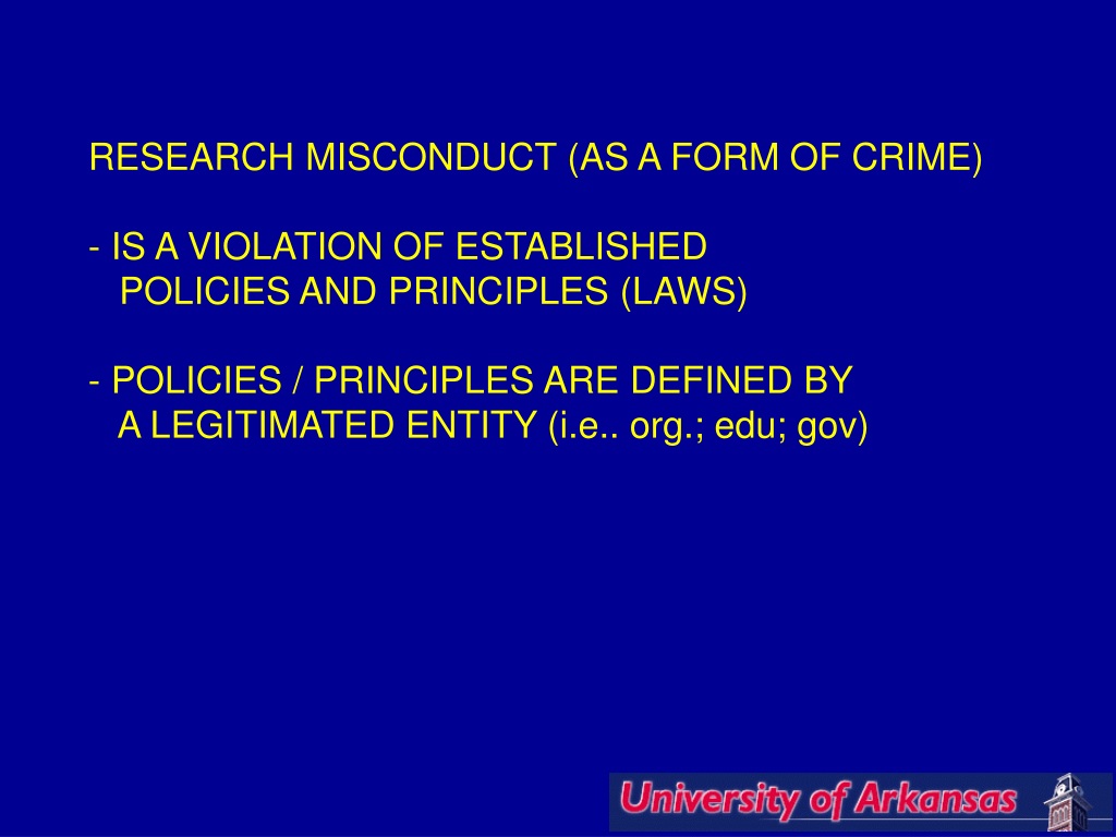 is research misconduct a crime