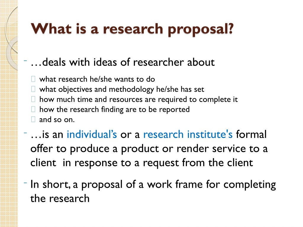 PPT - Drafting Research Proposal PowerPoint Presentation, free download -  ID:9314359