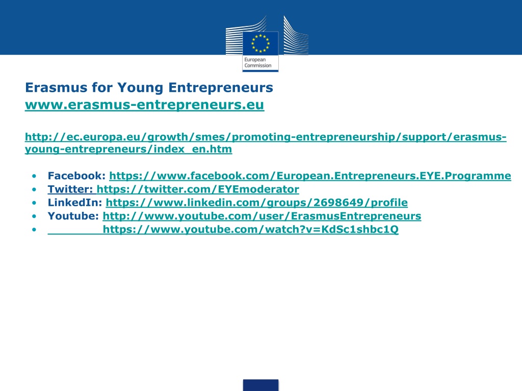 PPT - Erasmus For Young Entrepreneurs PowerPoint Presentation, Free ...