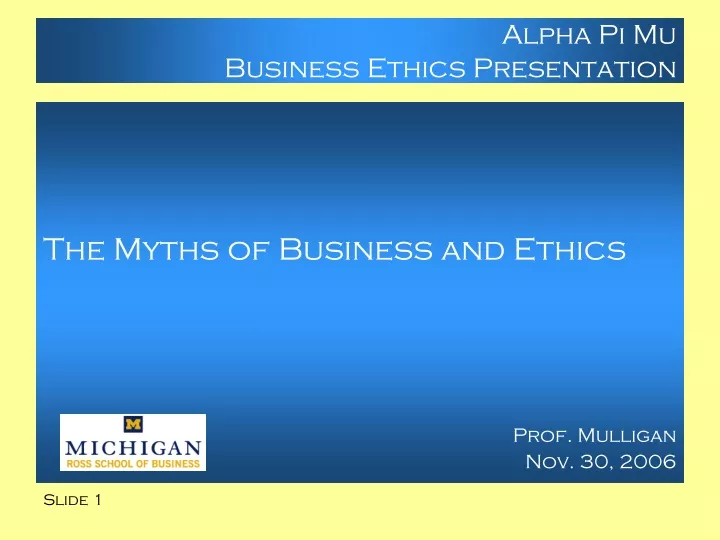 alpha pi mu business ethics presentation n.