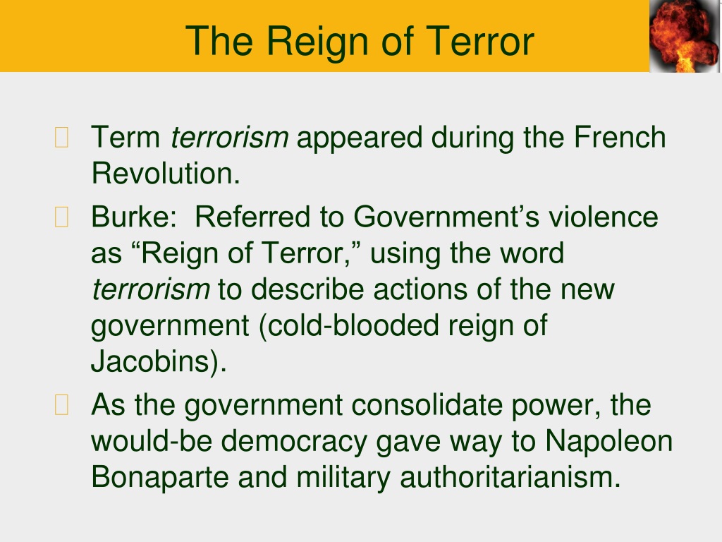 PPT Chapter 6 Recent History The Roots Of Modern Terrorism   The Reign Of Terror L 